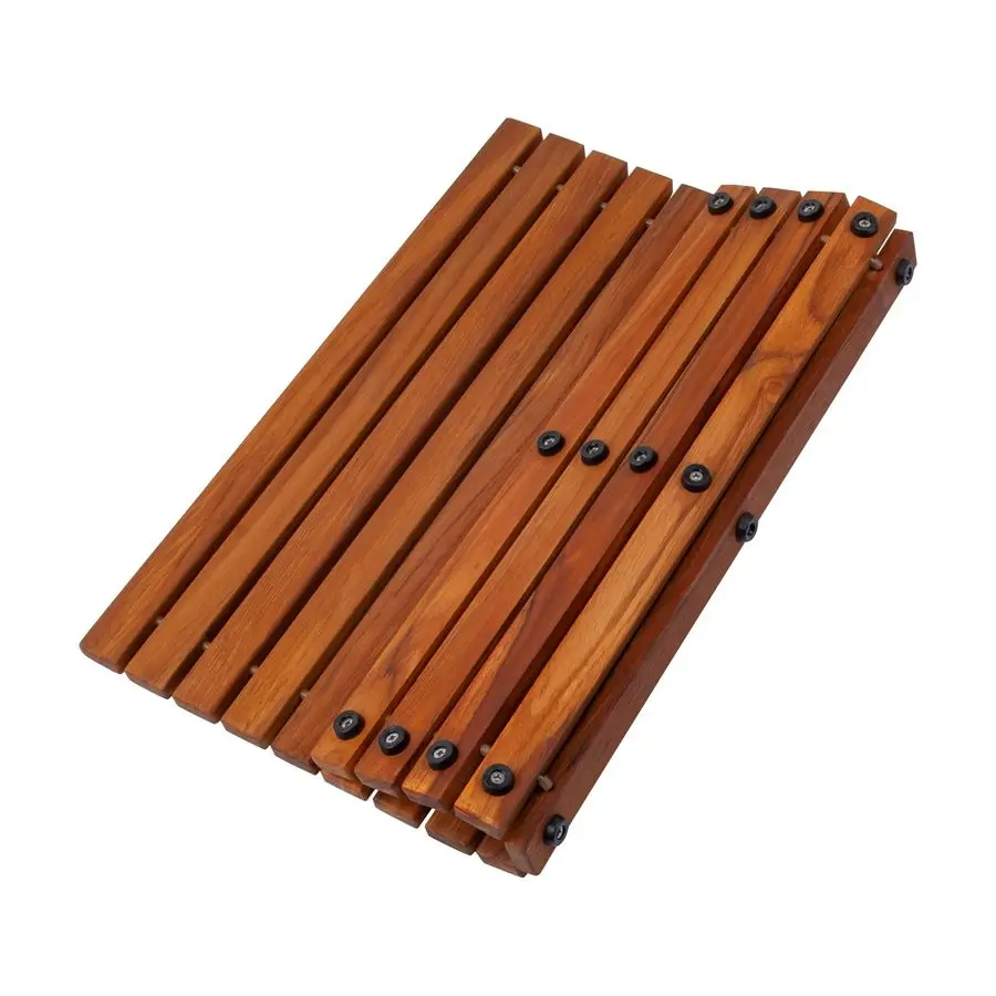 

Teak 100 Solid Teak Wood String Mat Indoor and Outdoor Use NonSlip Wooden Platform for Sauna, Pool, Hot Tub Flooring Decor and P