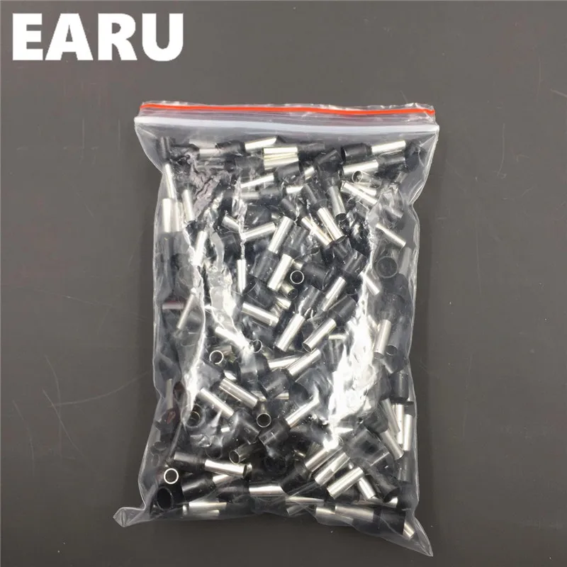 1000Pcs E4012 Tube Insulating Insulated Terminal 4MM2 12AWG Cable Wire Connector Insulating Crimp E Black Yellow Blue Red Green