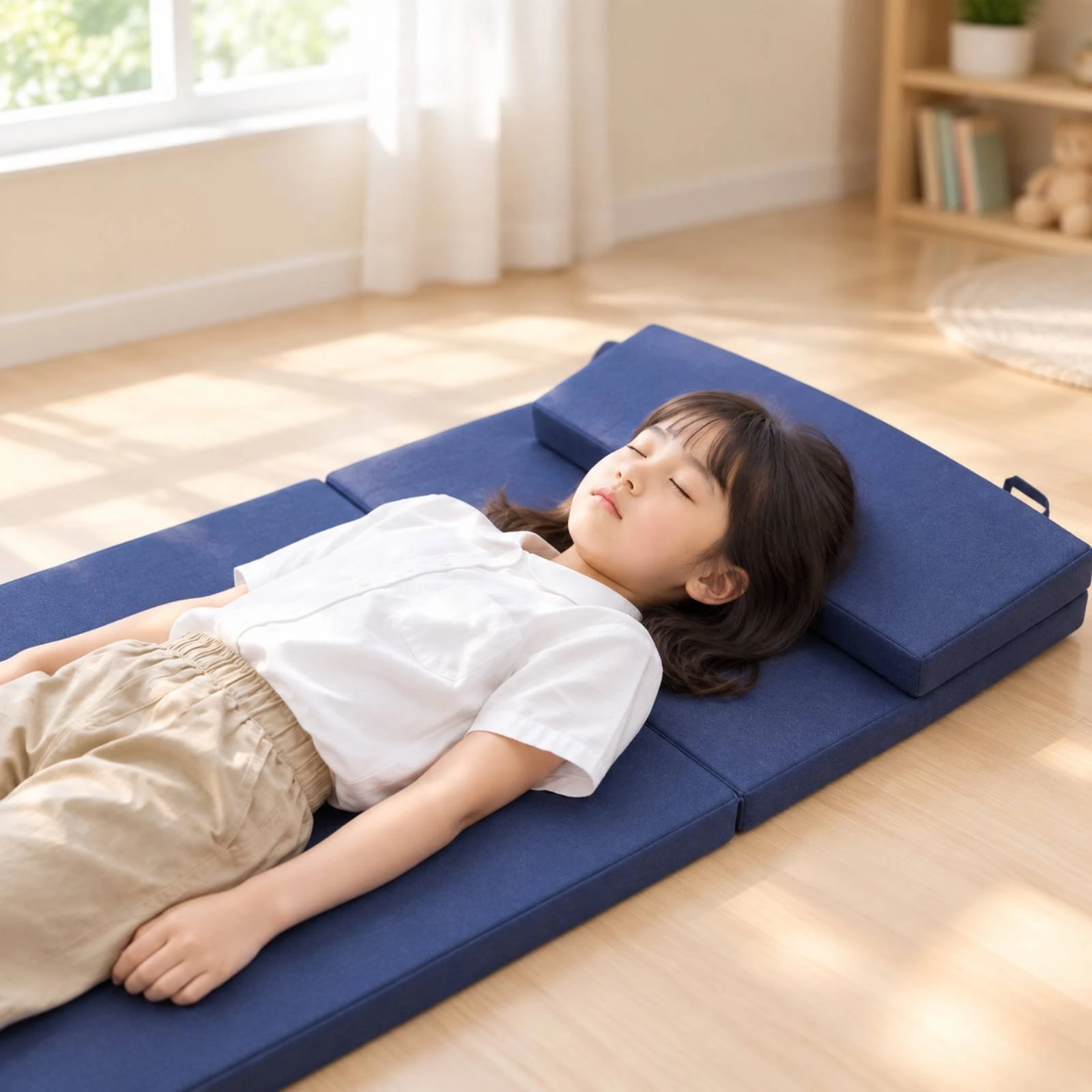 Foldable Children's Rest Mat Foldable Foam Rest Mat Space-Saving Easy to Clean for Students, Home Relaxation