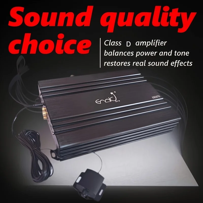 Subwoofer car amplifier，Car audio amplifier，Low-distortion smooth sound qualityDHigh-power automotive power amplifier，Simple and