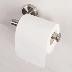 No Punching Wall Mounted Toilet Paper Holder Rustproof Anticorrosion Stainless Steel Bathroom Kitchen Roll Paper Toilet Holder