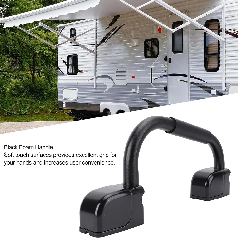 Soft Touch Grip Assist Handle RV Entry Assistance Anodized Aluminum Structure Convenient Folding Mechanism For Motorhomes