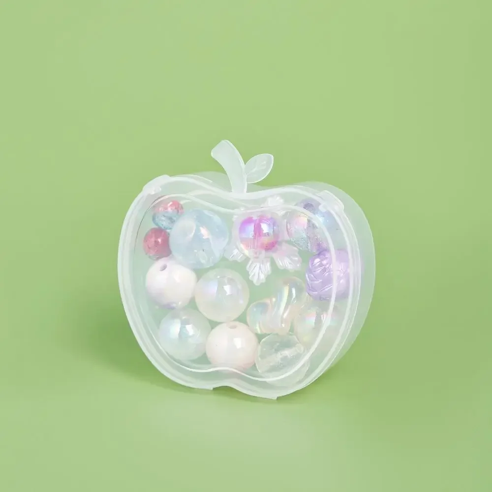 1/5pcs Rectangular and Apple Shaped Plastic Transparent Storage Portable Sealed Storage Box with Lid Jewelry Anti Oxidation Boxs