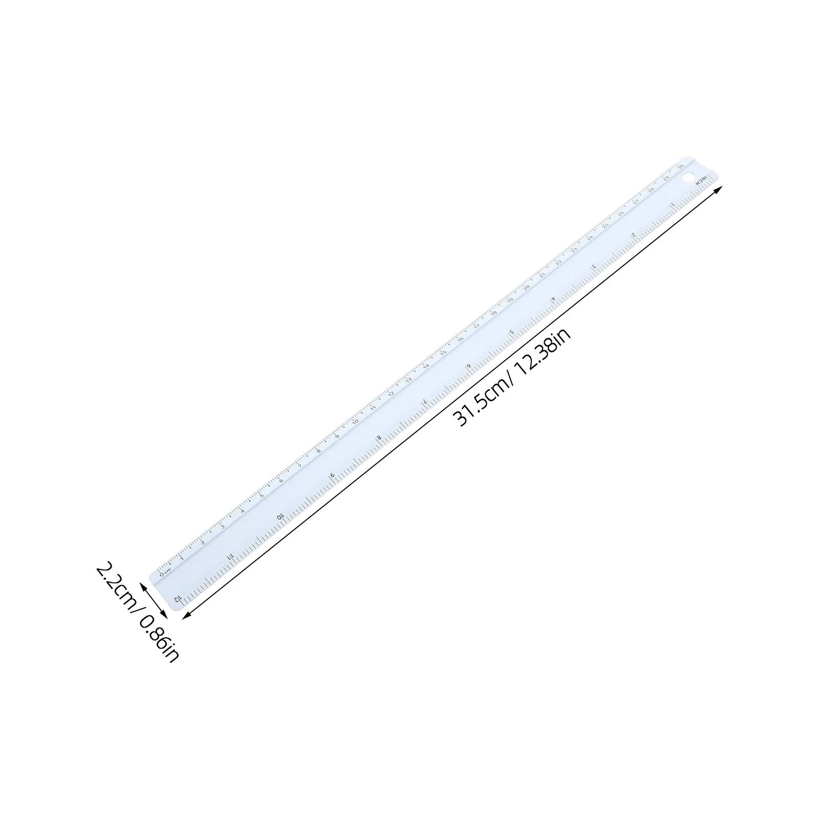 Aluminum Alloy Straight Ruler Bright Color Sturdy Construction Clear Scale Measuring Drafting Drawing Accessory Student