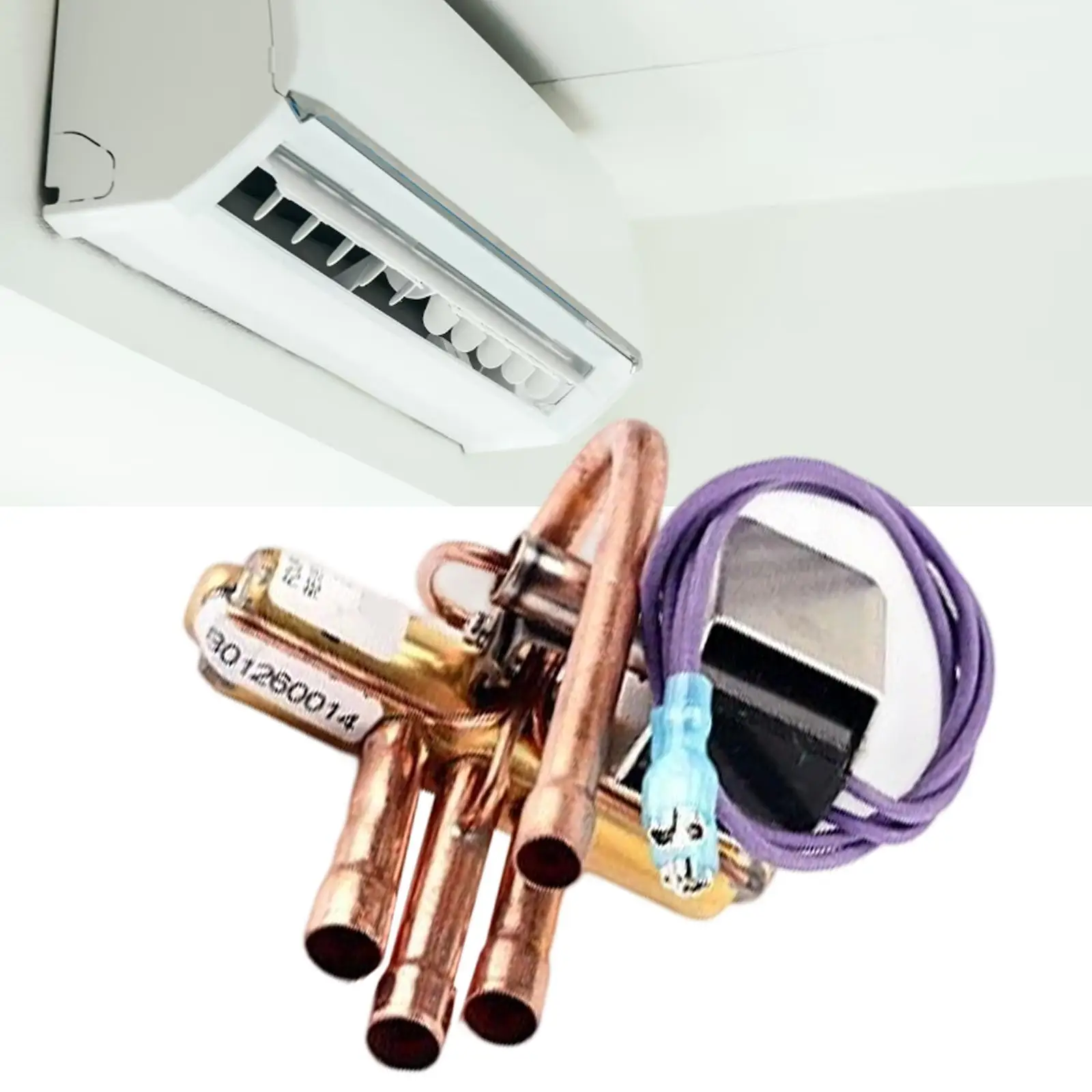 Air Conditioner Four-way Valve Low Noise Stable Performance Repair Air Conditioner Accessories for Bedroom Dorm Office Home