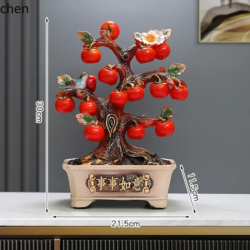 7.15-c13  Persimmon Ornament for Living Room, Entryway, Wine Cabinet, TV Cabinet Decoration