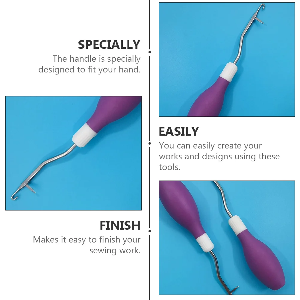 

1Pcs Bowling Shape Drawstring Threader Sturdy Rope Threader Tool Comfortable Handle for DIY Sewing Knitting Crochet Projects