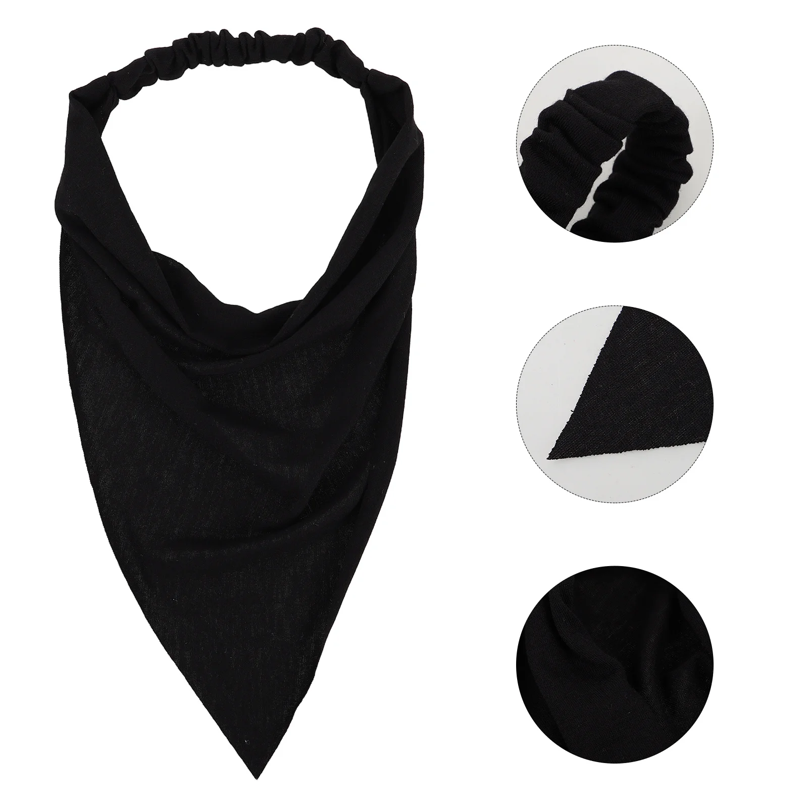 

Solid Color Triangle Headscarf for Women Comfortable Elastic Non Slip Hairband Versatile Head Covering All Day