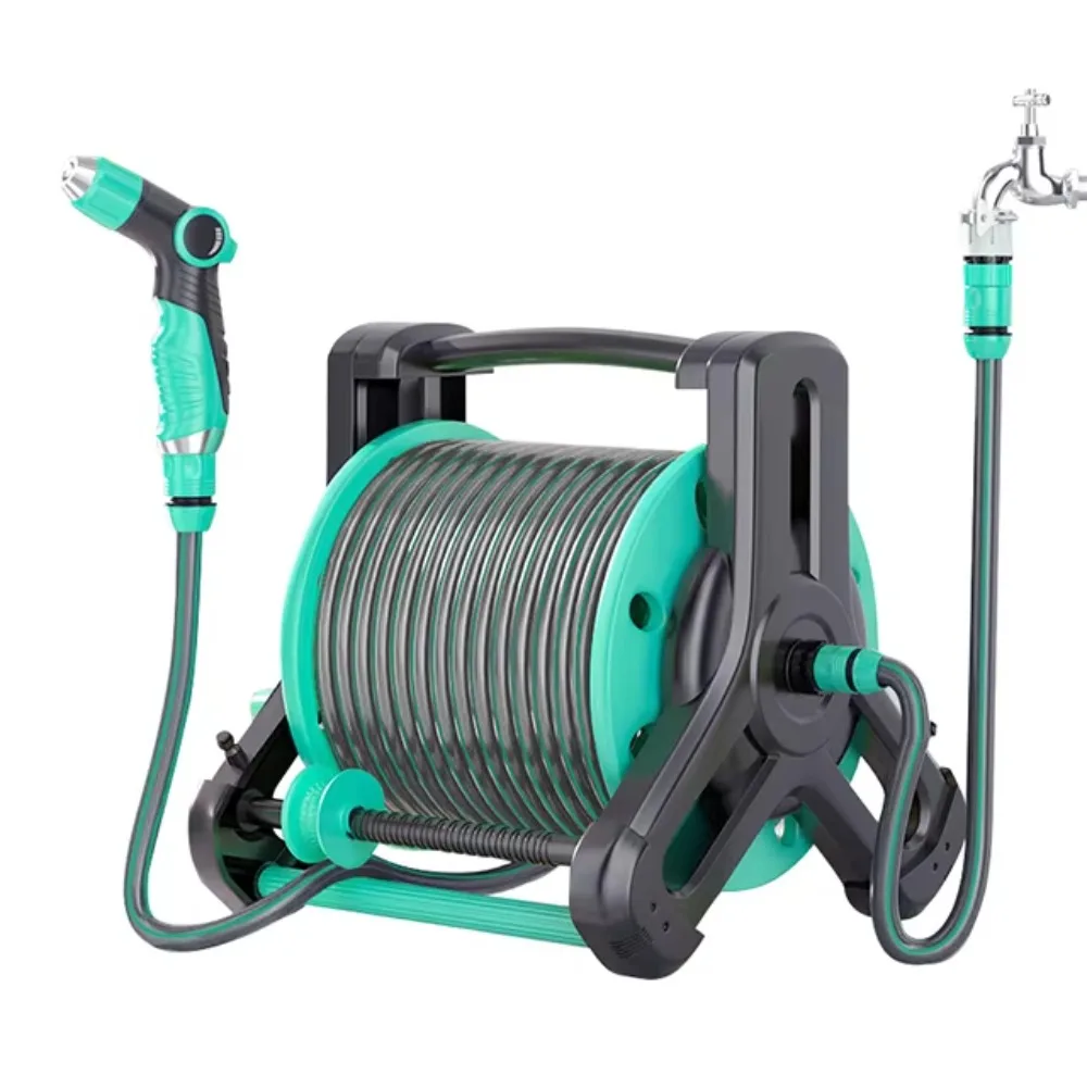 Garden Watering and Ground Cleaning Water Guns, High-pressure Spray Guns for Home Garden Watering, Rotating Hose Racks