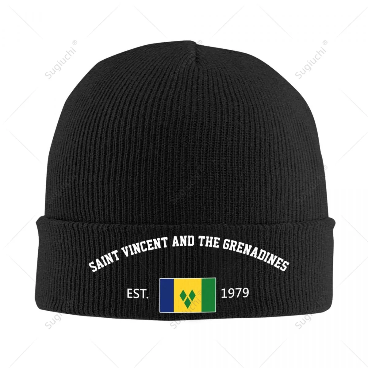 Knitted Hat Unisex Saint Vincent And The Grenadines EST.1979 Independence Day Men Women Winter Autumn Beanie Cap Warm Bonnet