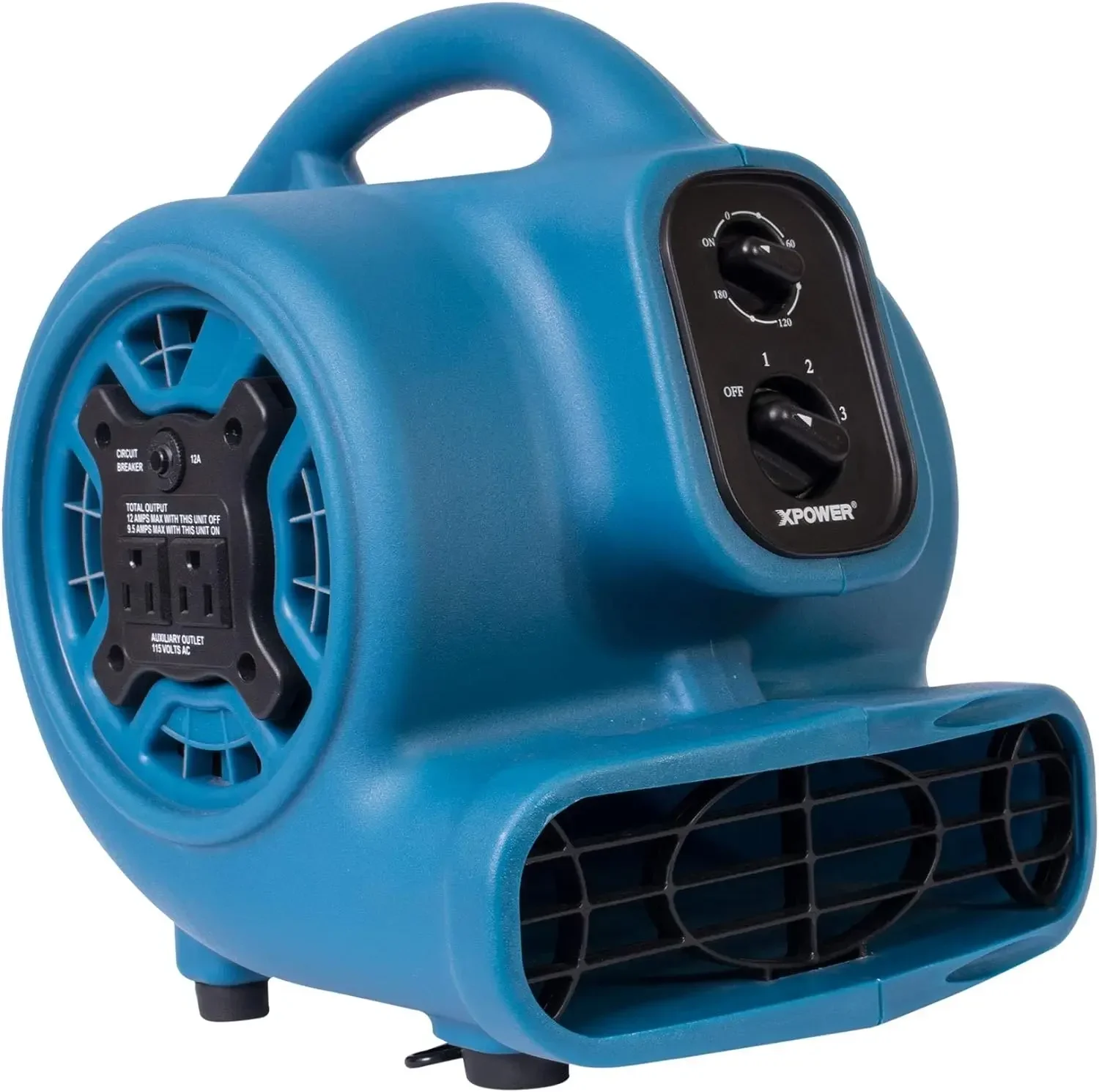 P-230AT Mini 1/4 HP 925 CFM Centrifugal Air Mover, Carpet Dryer, Floor Fan, Blower, Stackable, Daisy Chain