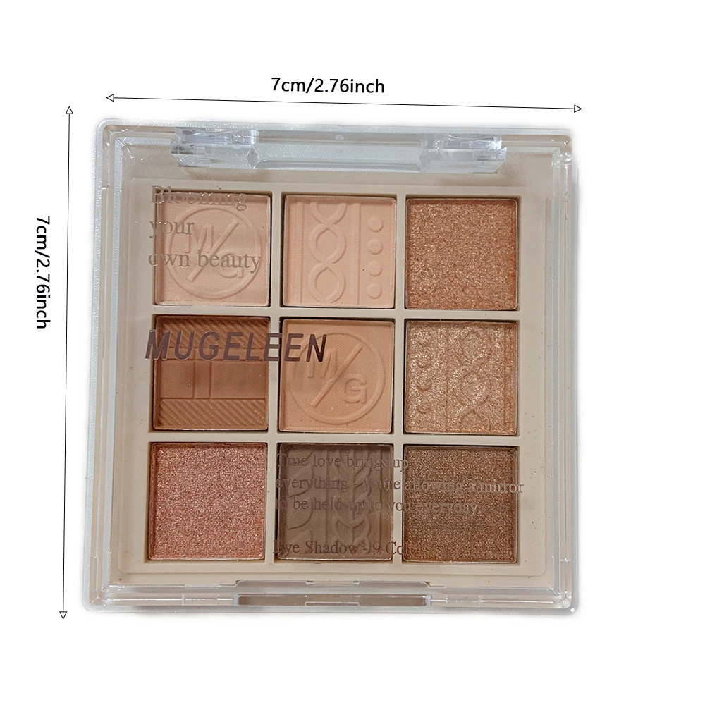 Paleta Cieni do Powiek 9 Kolorów Nude Brokat Perłowy Długotrwały Koreański Styl Uroczy Makijaż Oczu Kosmetyki Perłowe Brokatowe Odcienie