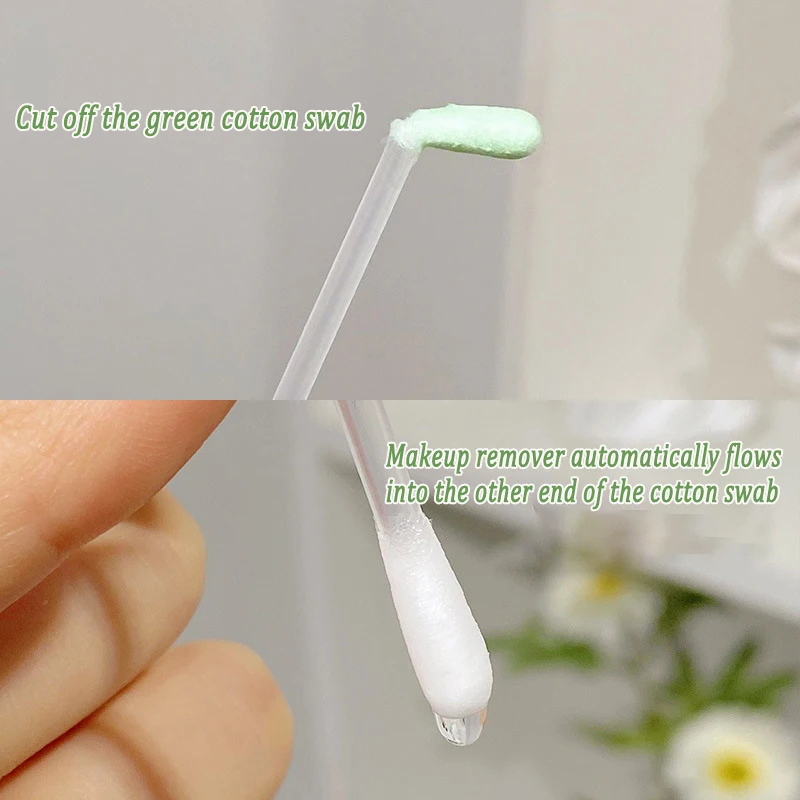 25pcs/Box Cotton Swabs Makeup Remover Stick Face Eye Lip Make Up Details Cleansing Liquid Water Portable Travel Skin Care