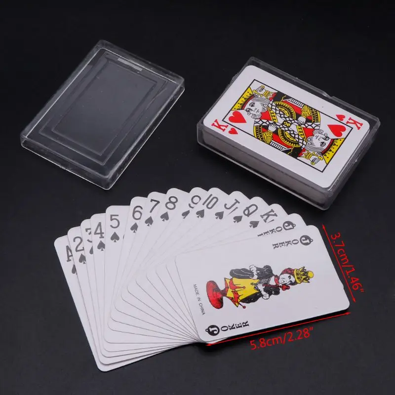 5.8x3.7cm 2.28x1.46in Mini Miniature Games Playing Cards Miniature Home Decors Tricks Card Game