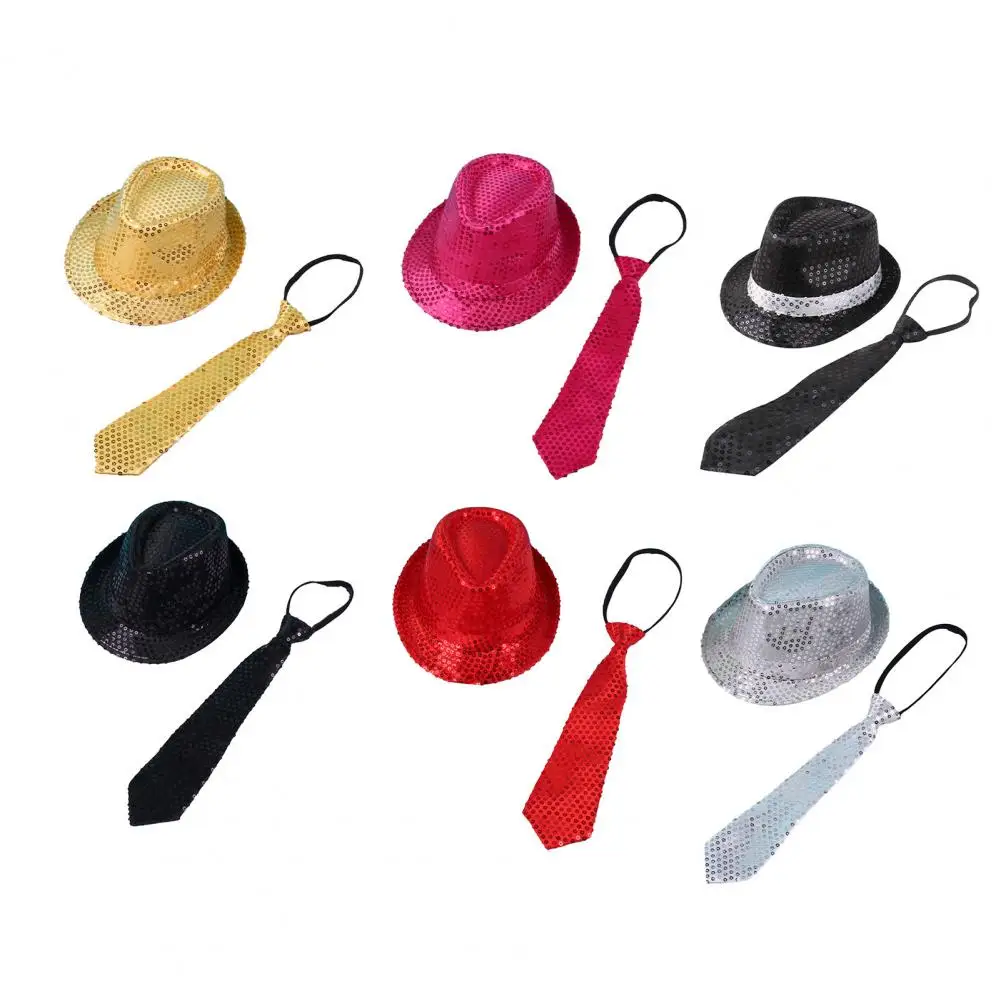 

2026 Jazz Hat Adult Kids Sequin Stage Show Hat Dance Performance Cap Christmas Halloween New Year Headwear
