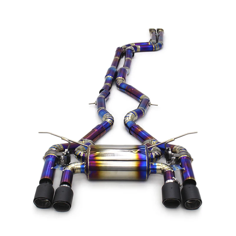 

YK Racing Car Exhaust System For M3/M4 F80/F82 3.0T 2015-2019 Titanium Exhaust Pipe Valvetronic Muffler Sound Catback Mirror