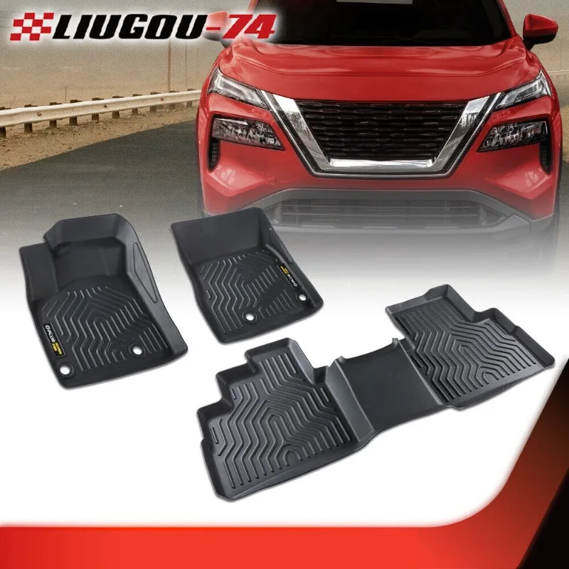 

United States 3PCS Floor Mat Liner Set 2 Row All Weather Black Fit For 2021-2023 Nissan Rogue