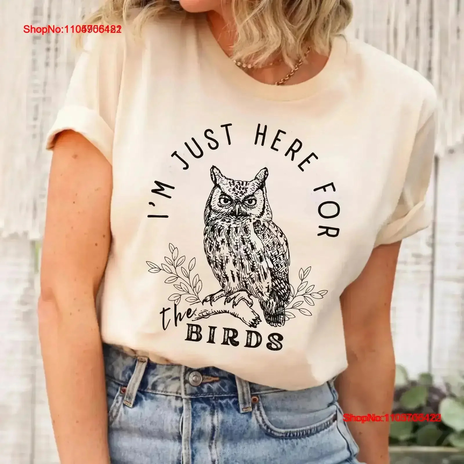 ORGANIC RECYCLED Funny Owl T Shirt Birdwatching Sustainable Clothing Bird Quotes Avian Eco Friendly s for Birders Watcher