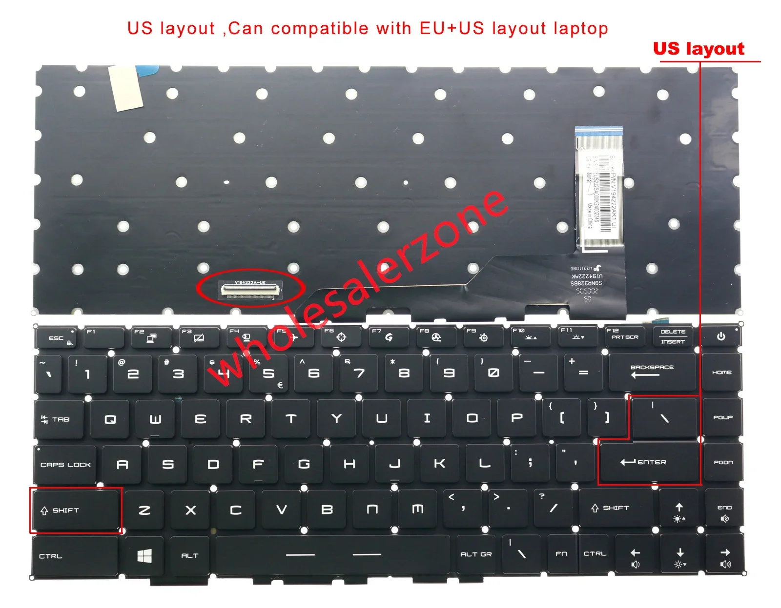 US keyboard RGB backlit for MSI GE66 Raider 10SF 10SFS 10SGS MS-1541,GS66 Stealth 10SD 10SE 10SF 10SFS 11UH 12UH MS-16V1,MS-16V3