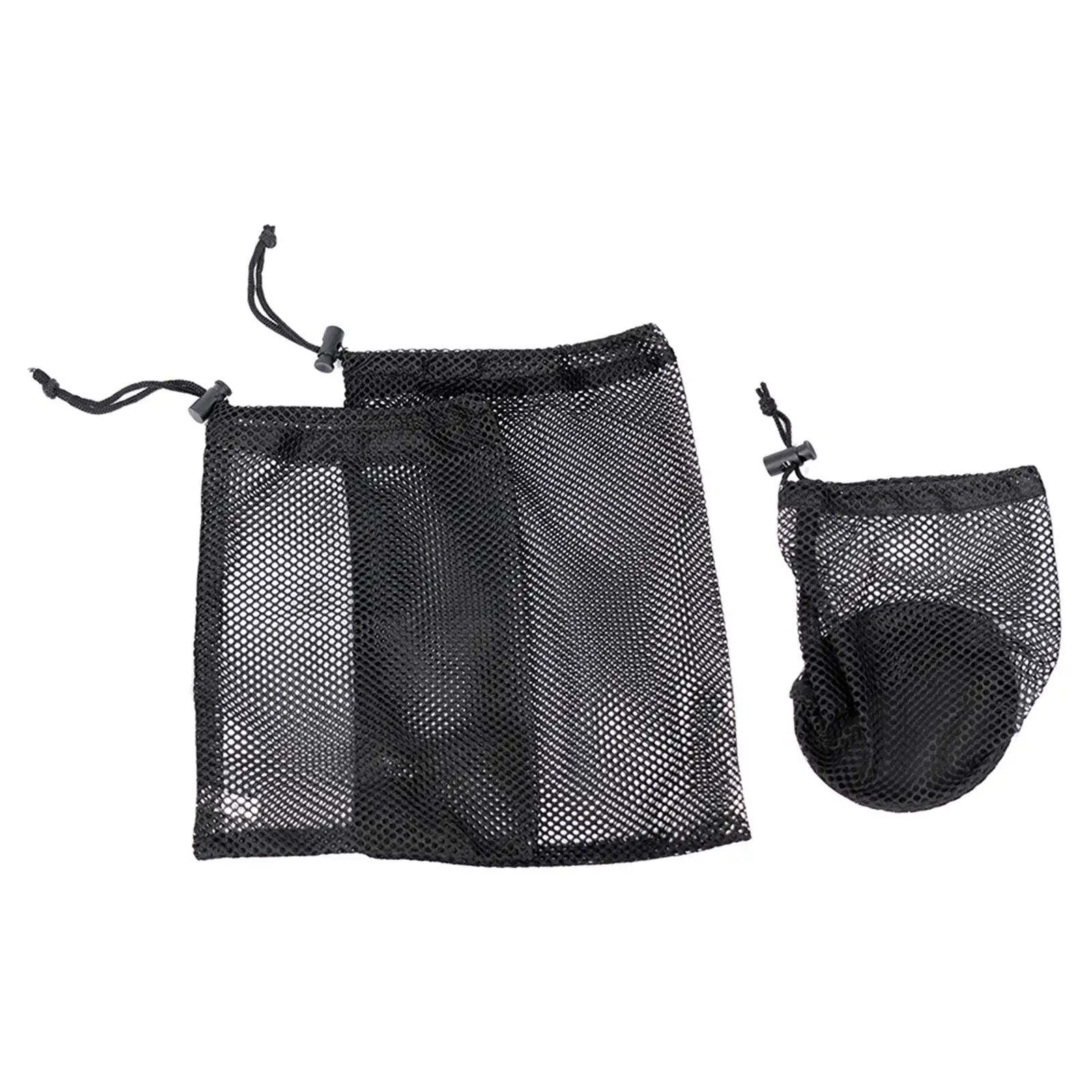 Black Golf Ball Bag, with Sliding Drawstring Cord Storage Bags Organizer for Sports