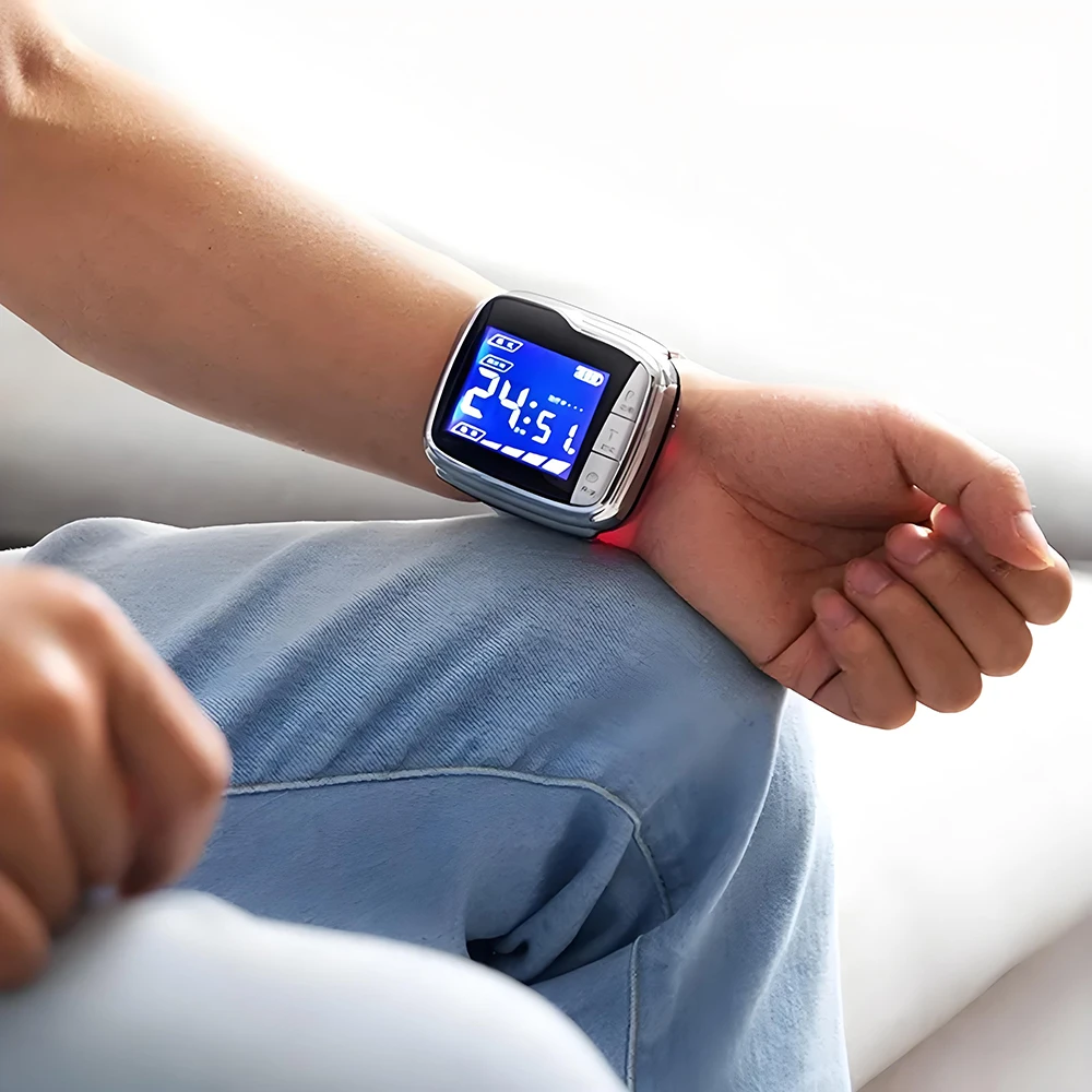 New Healthcare Supply Well Diabetic Physical Treatment Laser Therapy Wrist Watch Medical Equipment for High Blood Sugar