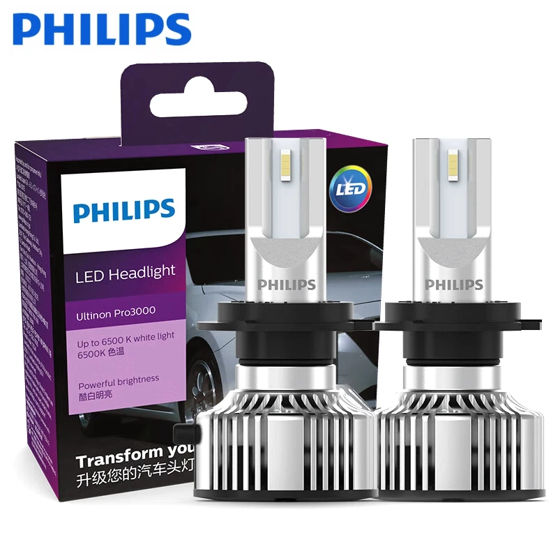 

Philips LED H7 Ultinon Pro3000 12 В/24 В 20 Вт 6500 К Ярко-белые светодиодные лампы для автоматических фар (2 шт.)