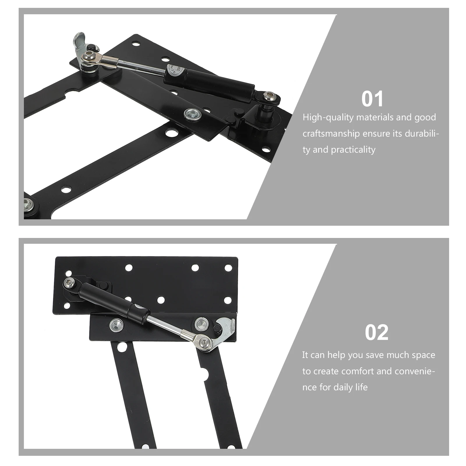 

1 Pair Lift Up Support Hinges Folding Lifting Frame For Coffee Table Shelf Bracket Furniture Fitting Space Saving Easy Install