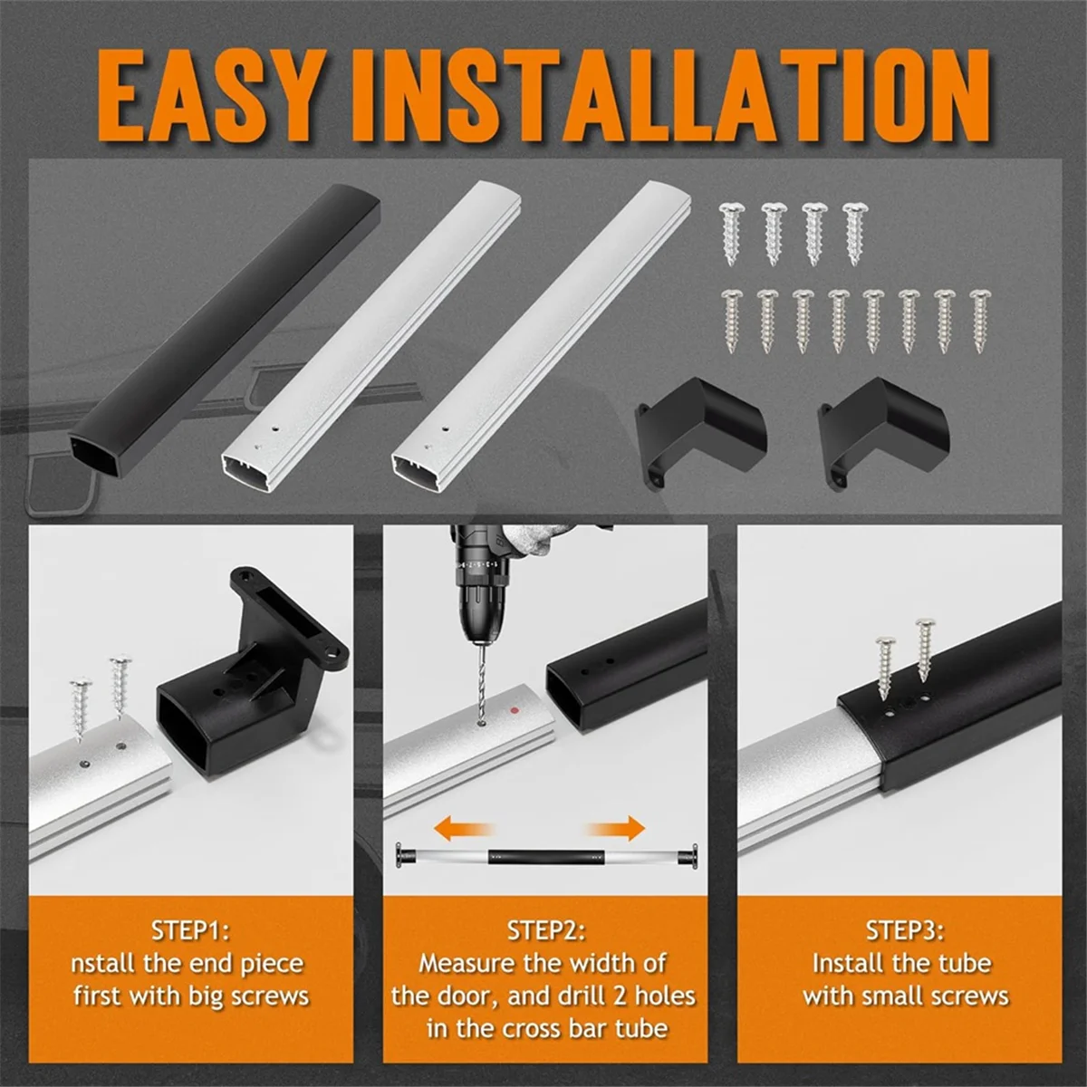 ETRT RV Screen Door Handle RV Door Handle Grab Bar for Travel Trailer Adjustable From 21-5/8 Inch To 28-5/8 Inch