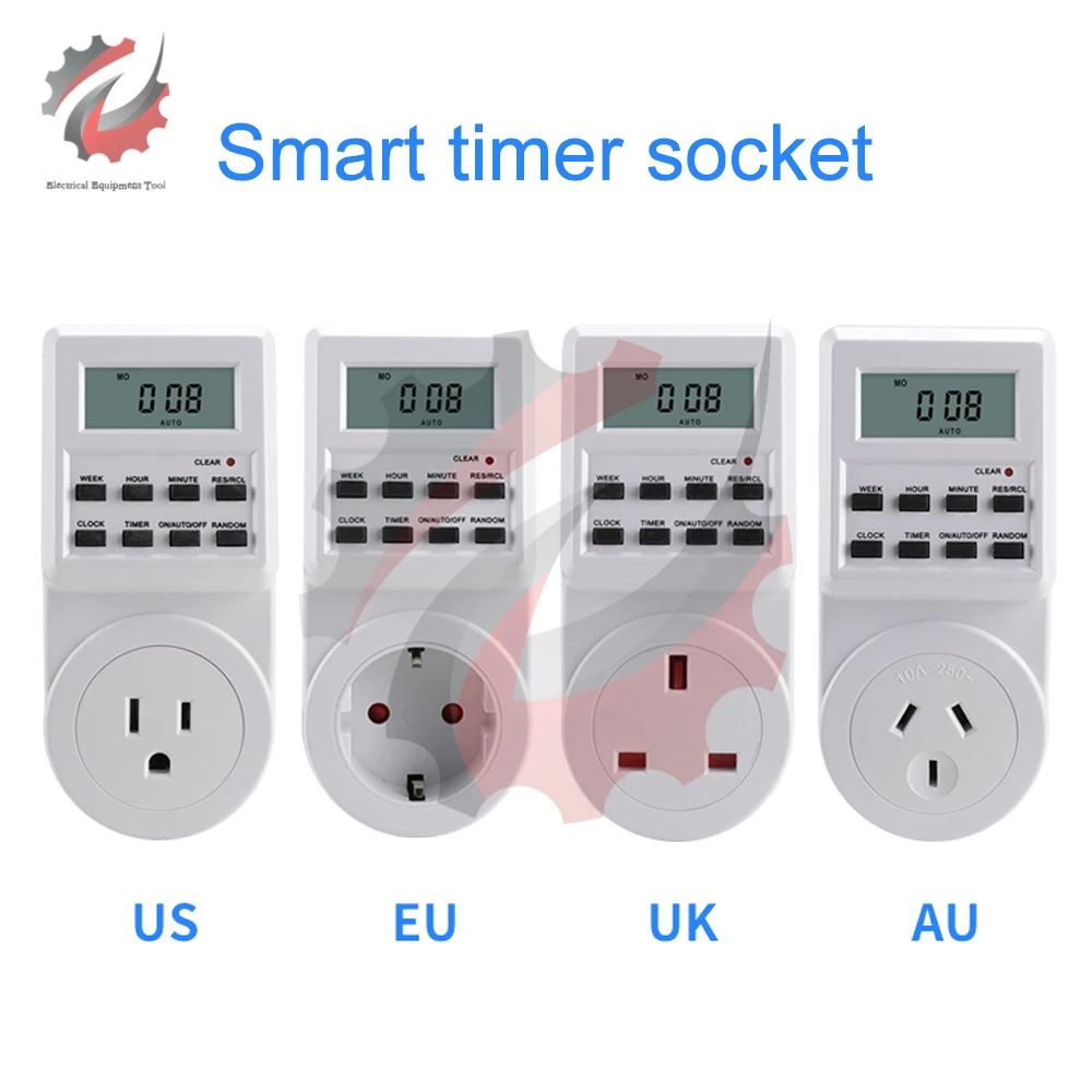 Outlet Timer 24 Hours Programmable and Plug in Timer for Electrical Outlets Indoor Digital Timer for Aquarium Light and Lamp