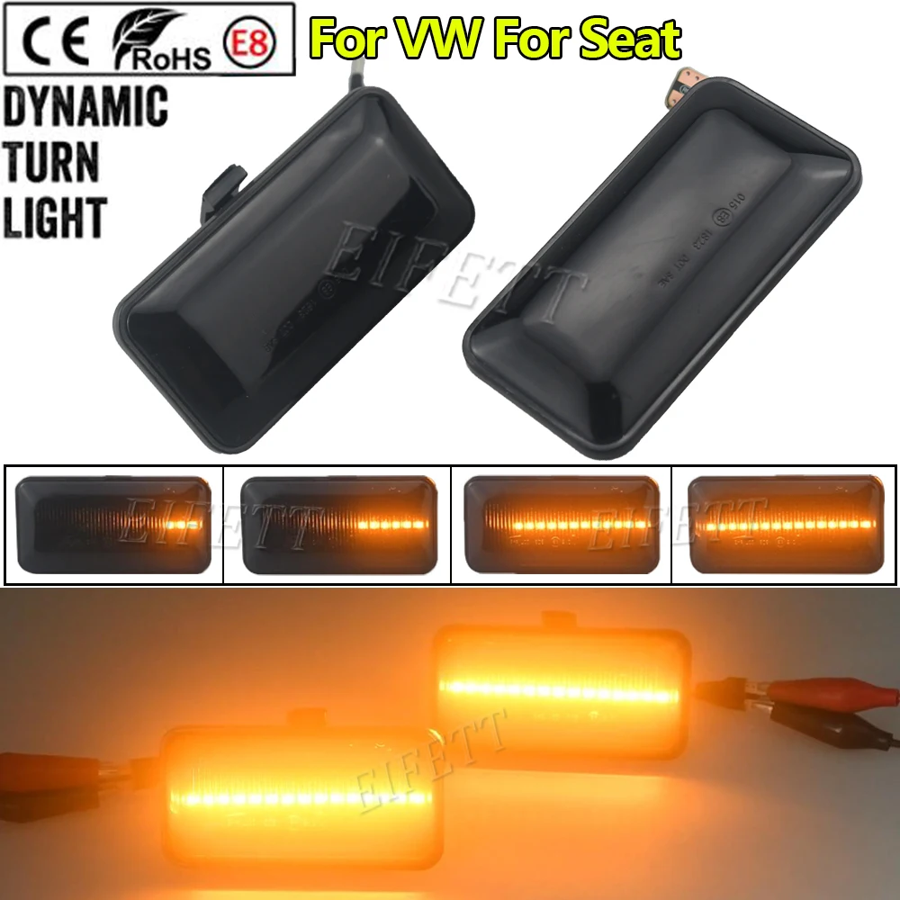 Waterpoof 2Pcs For VW Volkswagen Golf 3 MK3 1H1 1H5 1E7 Passat 35i Vento 1H2 1991-1995 LED Side Marker Light Turn Signal Lamp