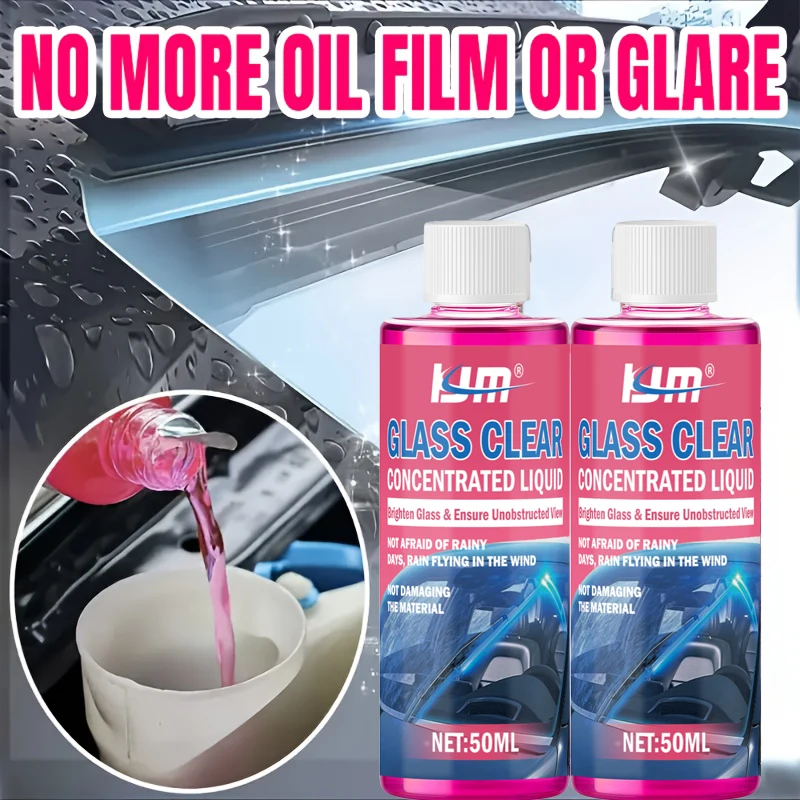 Líquido repelente de lluvia para parabrisas de 50 ml, líquido limpiaparabrisas de invierno, descongelante, revestimiento de protección contra el frío para una visibilidad clara al conducir