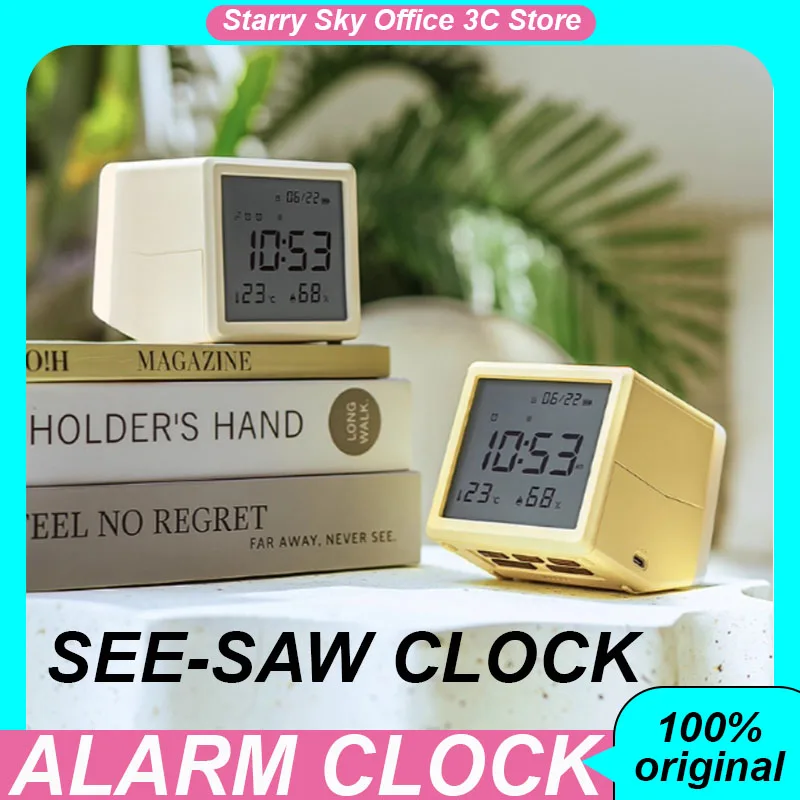 

НОВЫЕ часы и лампы HBK, будильник, ночник, подсветка, многофункциональные часы типа C, настольные креативные украшения, 1200 мАч