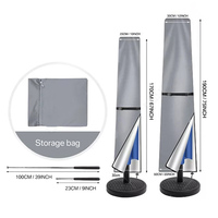 For Garden Use 170*35 Cm Waterproof Umbrella Cover Heavy Duty Cover 210D PVC-lined Fabric Breathable Material Easy Storage