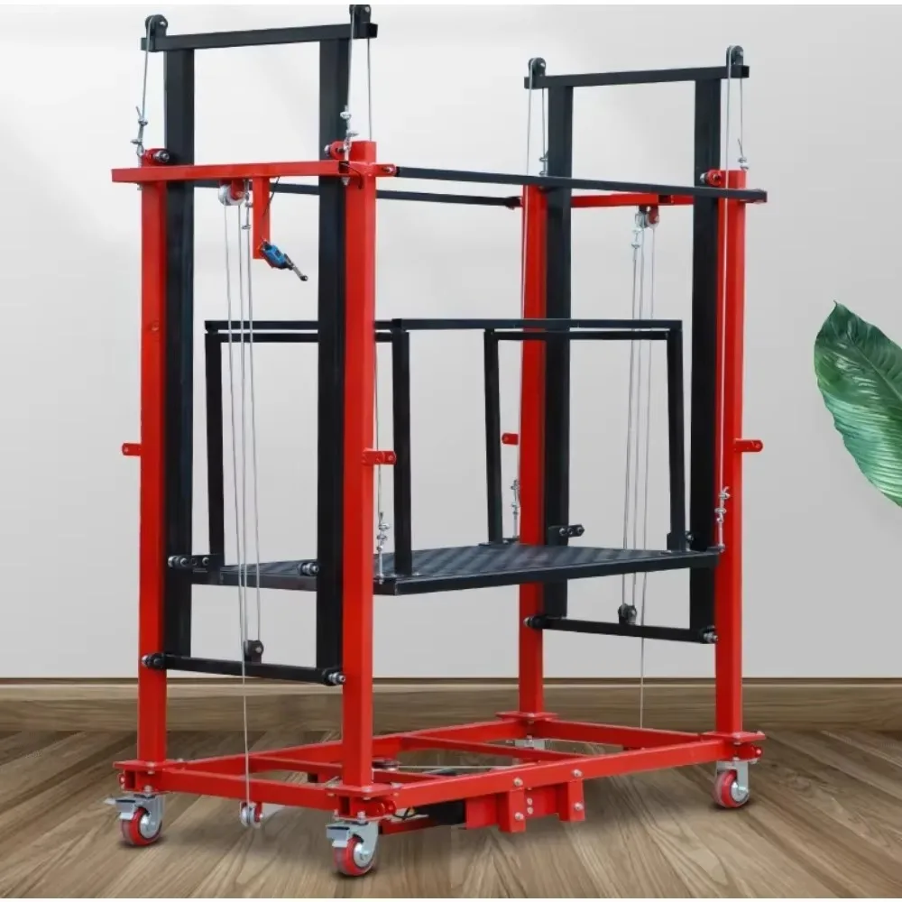 ترقية جديدة لعام 2025، سقالات كهربائية، جهاز تحكم عن بعد كهربائي، سقالات تلسكوبية، مصعد تسلق قابل للطي #5