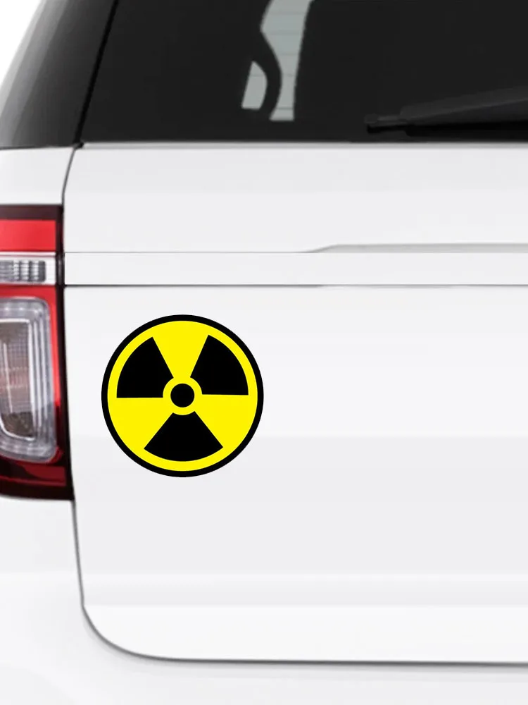 10/13/17 cm 2 Pieces Car Styling Radiation Symbol Personality Car Sticker N150