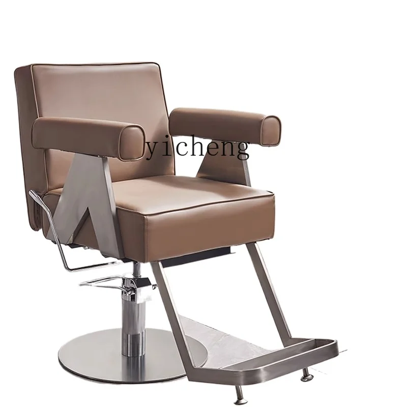 ZWS. New Internet celebrity barber shop reclining hair perm and dyeing chair Lifting rotating stool for hair salon