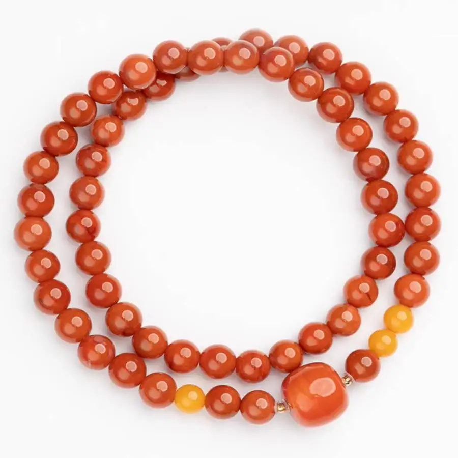 Handmade Nanjiang carnelian bracelet,men's cuff button bracelet,Ramadan prayer bead,women's meditation,holiday gift,daily wear