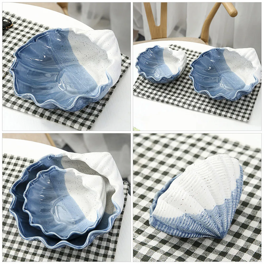 Ceramic Jewelry Tray Ocean Inspired Decorative Plate Key Organizer Ring Earring Storage Dish Trinket Dishes Jewelry Dish Tray