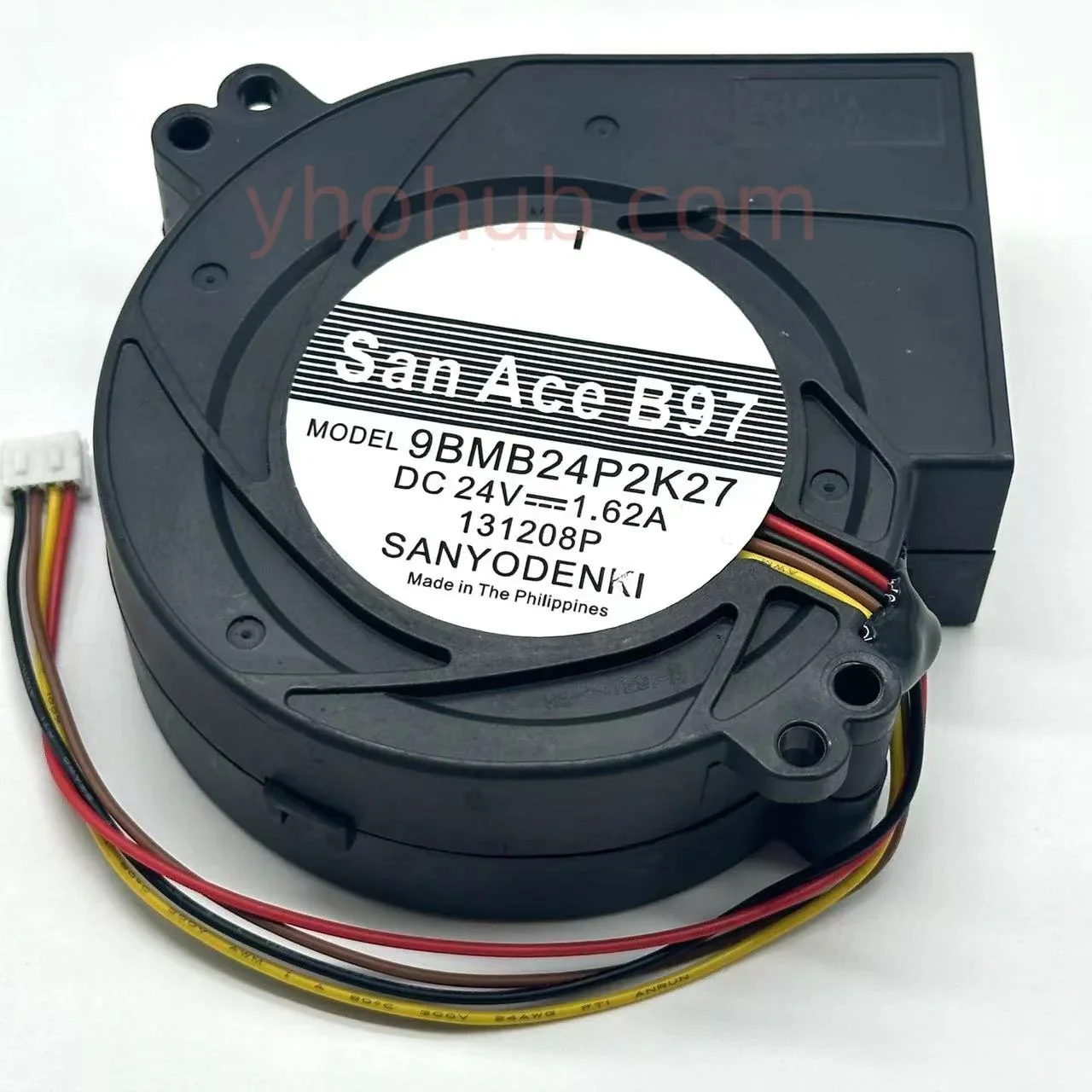 Sanyo Denki 9BMB24P2K27 DC 24V 1.62A 97x97x33mm 4-Wire Server Cooling Fan