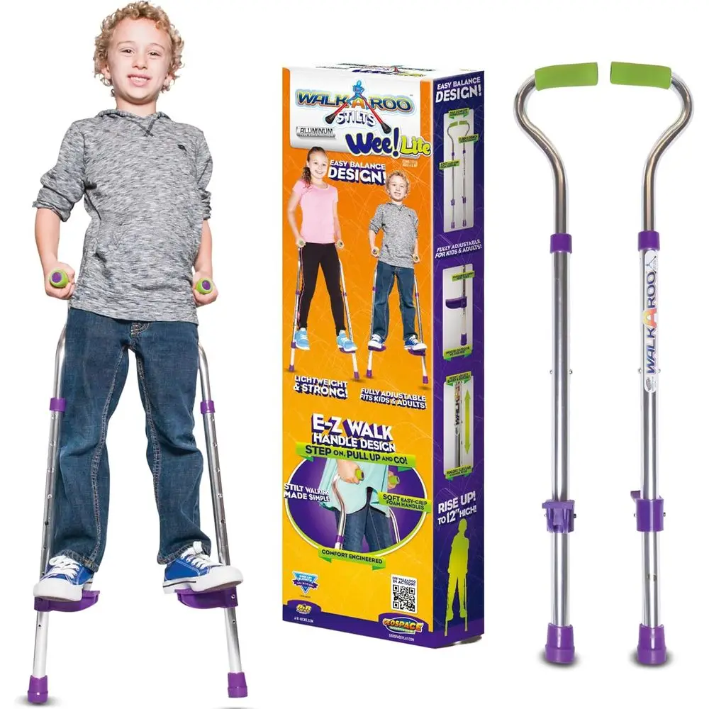 

Original Walkaroo Wee Balance Walking Stilts Lite (Aluminum) for Indoor or Outdoor Active Play with Adjustable Height for Little