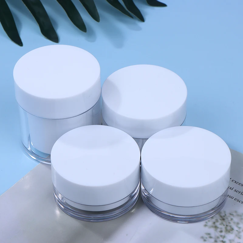 20/30/50 جرام إعادة الملء جرة كريم التجميل غسول الجسم زبدة ماكياج الحاويات مستديرة السفر كريم وجه غسول عبوة زجاجة فارغة