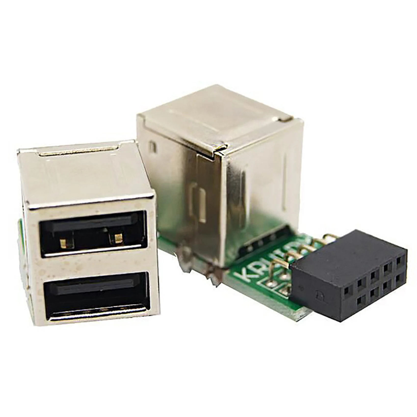 3X 9-Pin Motherboard To 2 Ports USB 2.0 A Female Internal Header Adapter