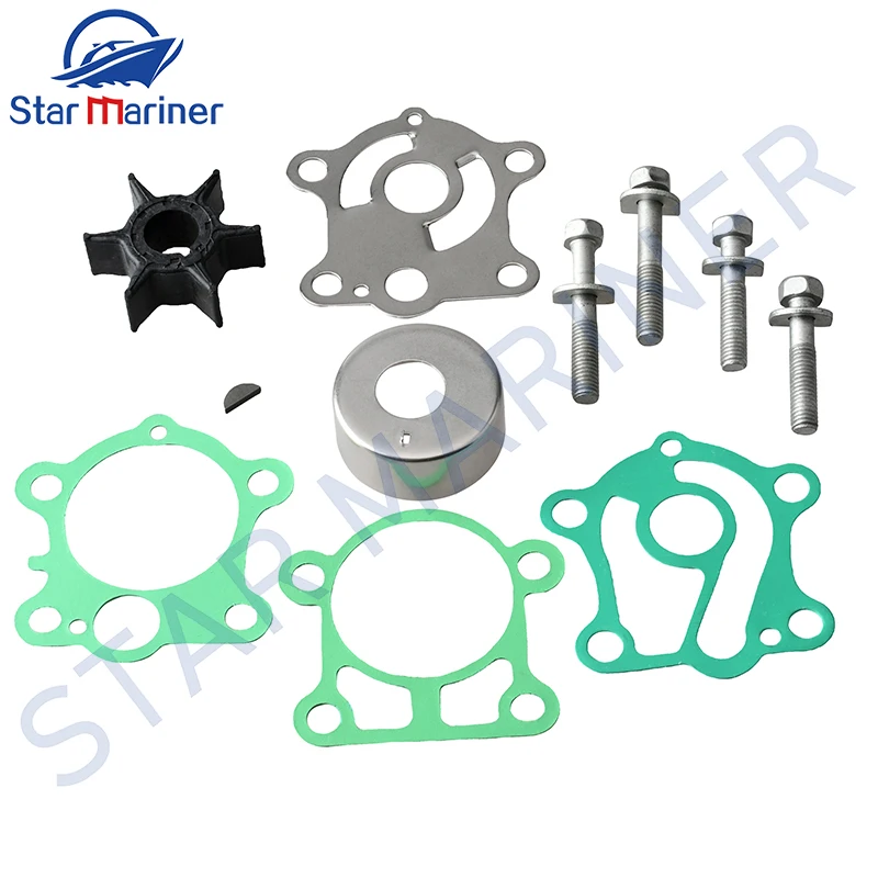 6J8-W0078 Water Pump Impeller Kit For Yamaha Outboard Motor 2T 25HP 30HP 4T F15 F30 6J8-W0078-A2 6J8-W0078-00 Boat Engine Parts