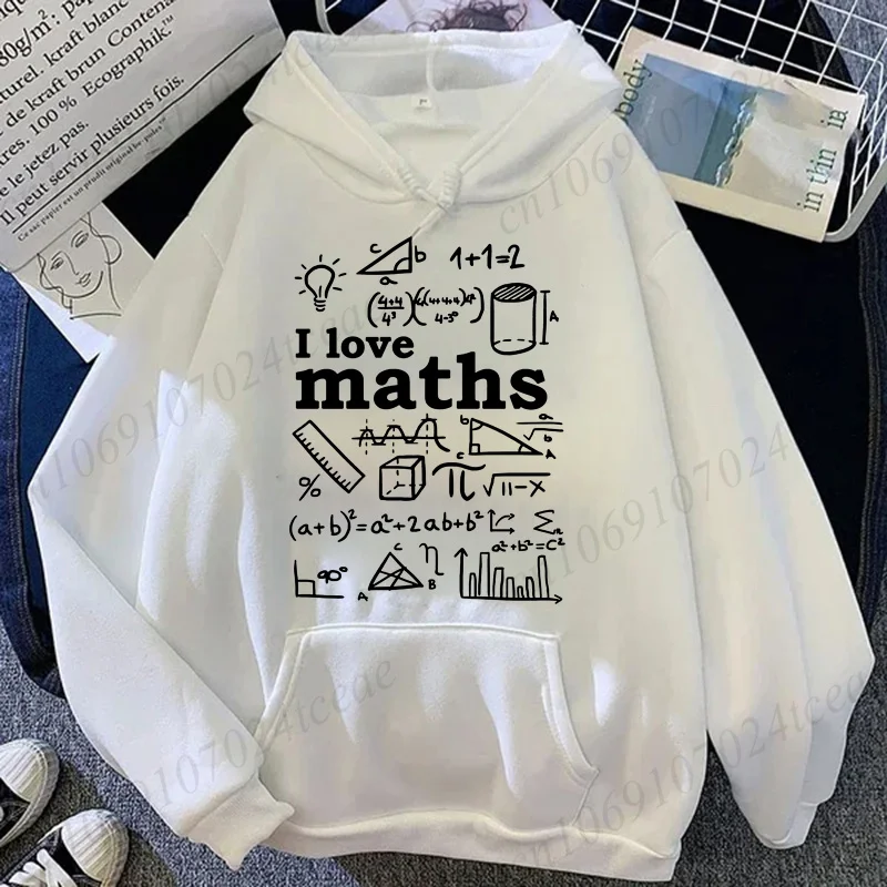 Nuevas Sudaderas con Capucha para Hombre con Diseño de Matemáticas, Sudadera Holgada con Estampado de I Love Math, para Profesor de Matemáticas, Estudiante, Ropa Urbana, Regalo