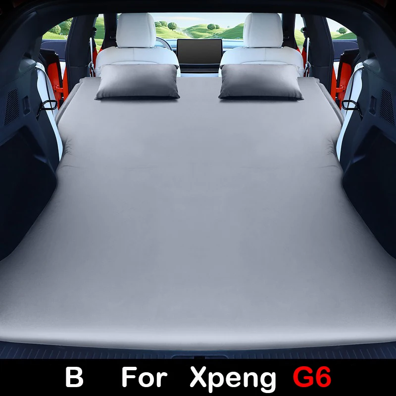 NONE Aufblasbare Luftmatratze für Xpeng G9 G6, Auto-Reisebett mit Luftpumpe, Tourbett, Outdoor-Camping-Zubehör, Schlafmatte für Erwachsene 9