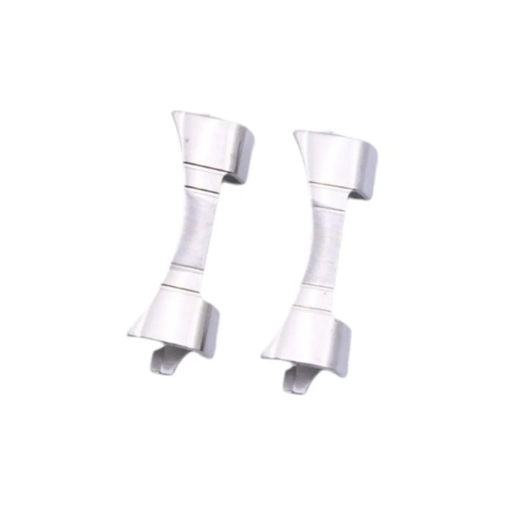 Durable Stainless Steel Watch Strap End Link 20mm Metal Wristband Curved End Link Set Watch Band Connector Watch Accessories