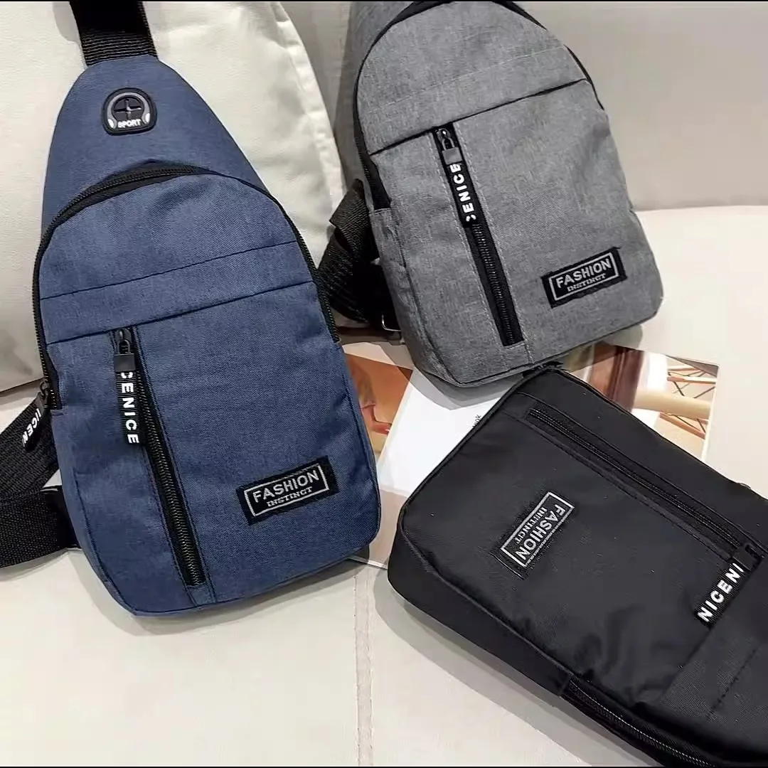 

Multi-functional men's cycling chest bag, waterproof nylon fabric single-shoulder small back lightweight commuting bag