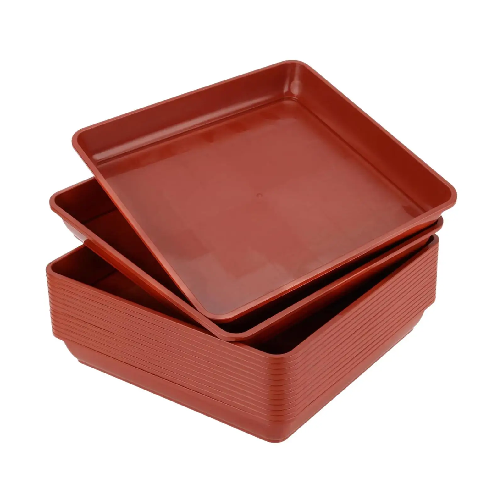 Lightweight Plant Water Drip Trays Rectangular Plastic Flower Pot Drainage Tray for Home Office Garden Yard