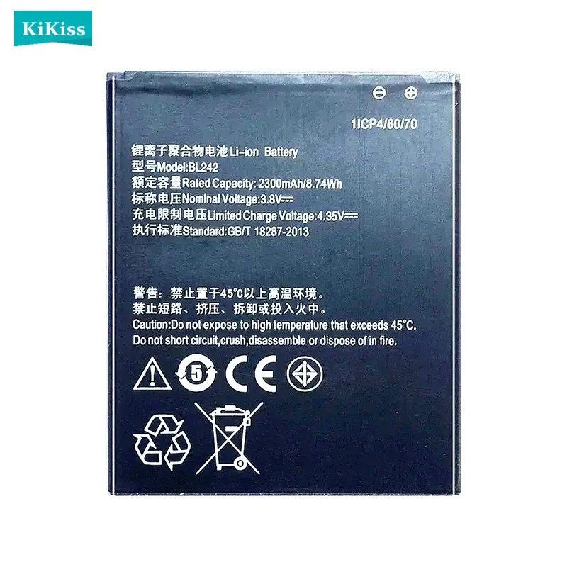 BL242 Mobile Phone Battery For Lenovo A6000 A6010 Plus K3 k30 Lemeng K3 K30-T K30-W 2300mAh High Quality