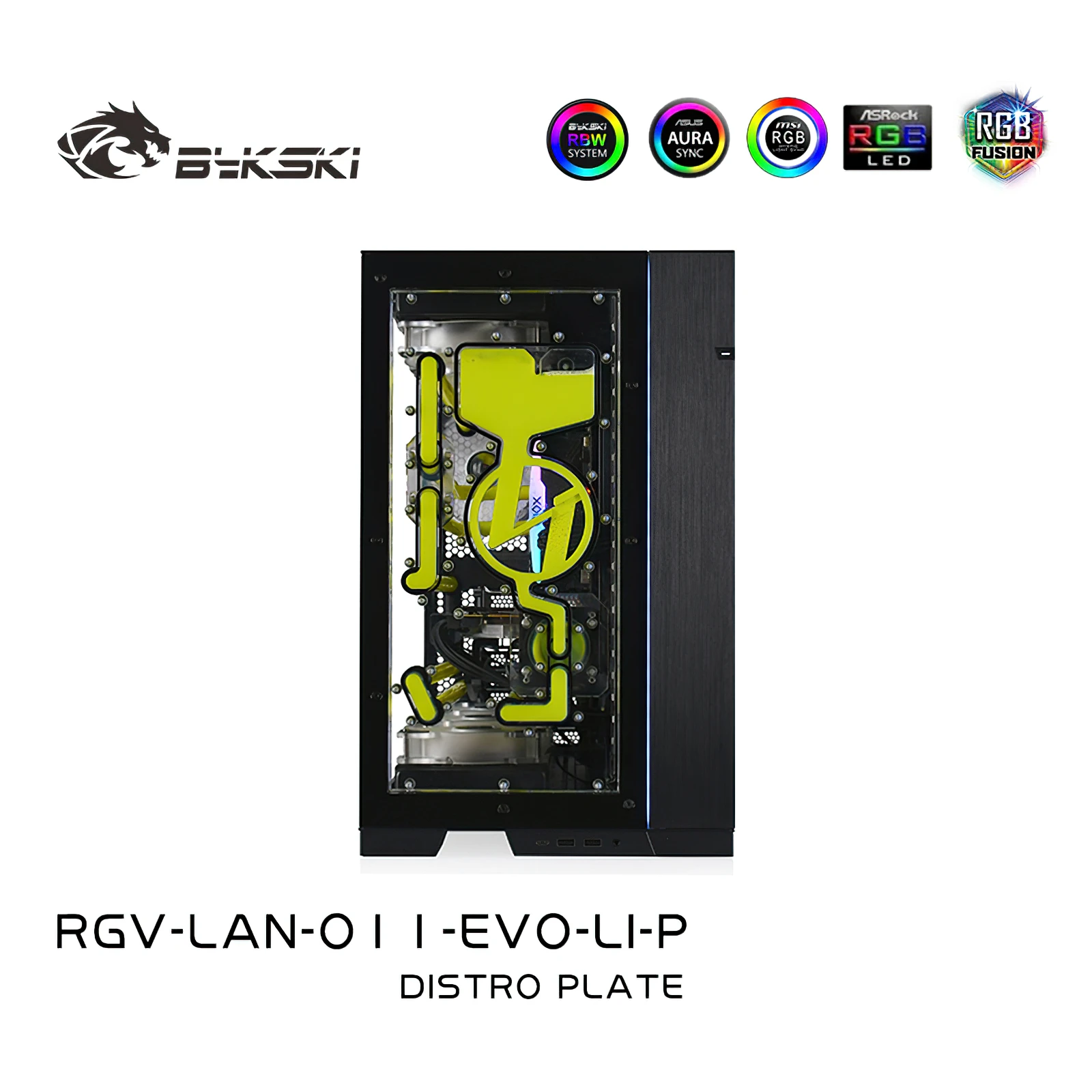 Bykski Distro Plate Water Cooling Kit for LianLi O11 EVO Chassis Case CPU GPU RGB RGV-LAN-O11-EVO-LI-P